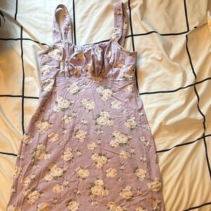 Hollister Floral Purple Sleeveless Dress